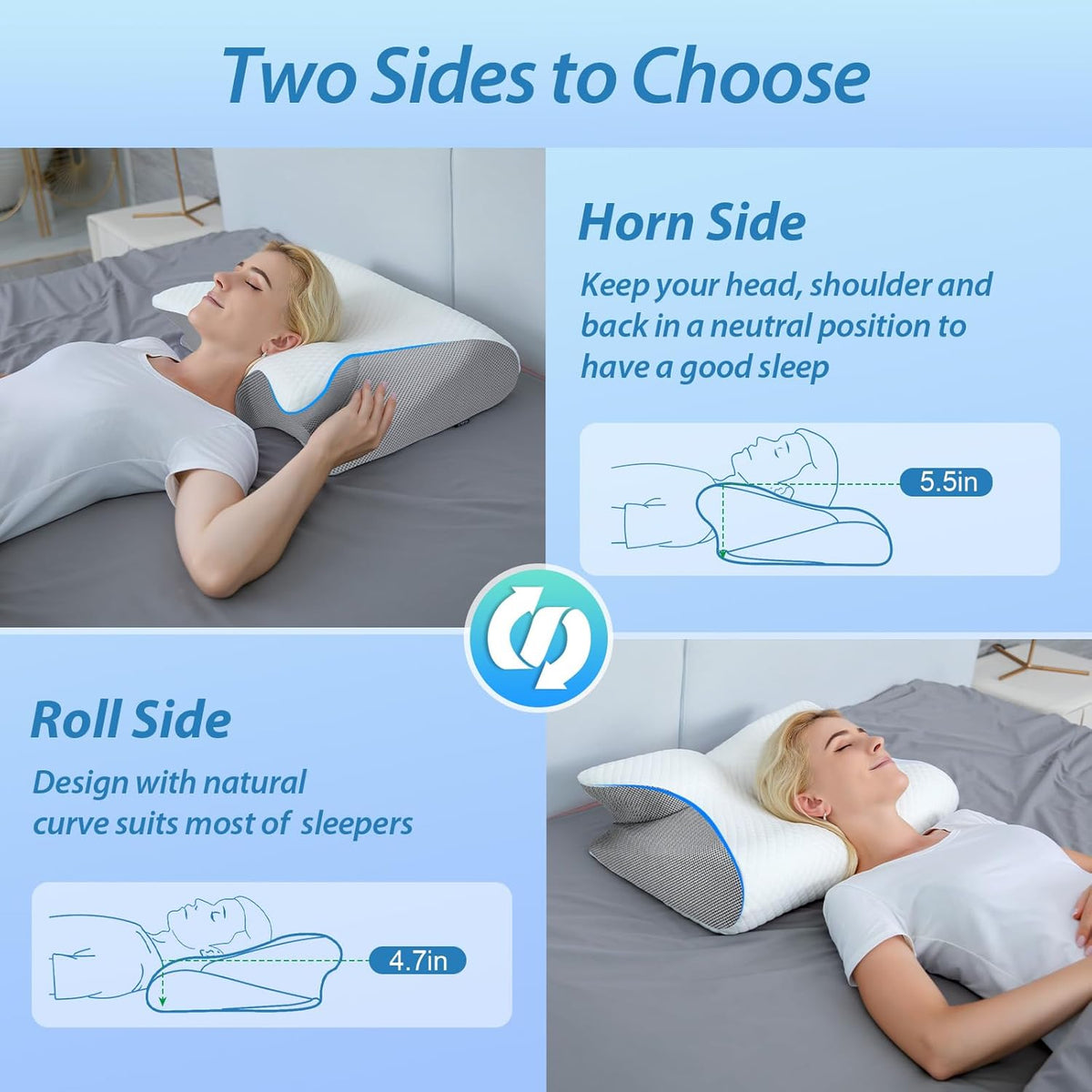 Auralux™ Contour Sleep Pillow